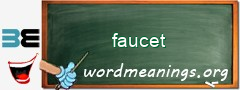 WordMeaning blackboard for faucet